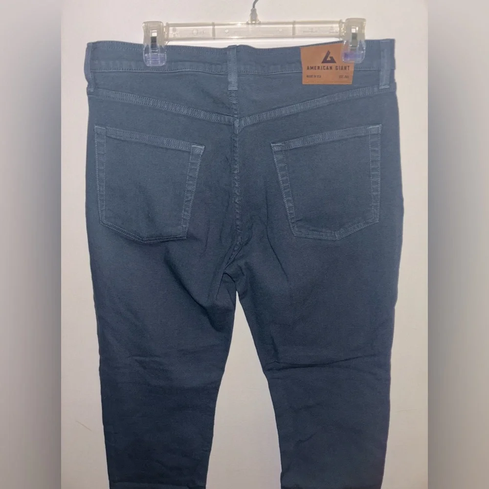 NWOT American Giant Men's Roughneck Pant Straight Vintage Indigo 32 x 30 Casual - Picture 10 of 13
